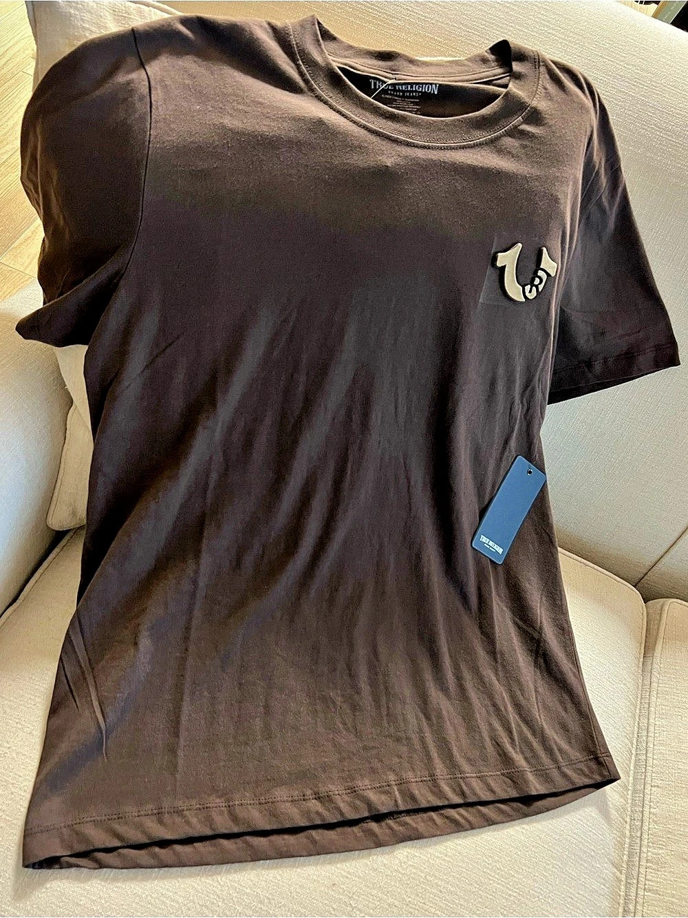 True Religion World Tour Graphic Tee Brown XL
